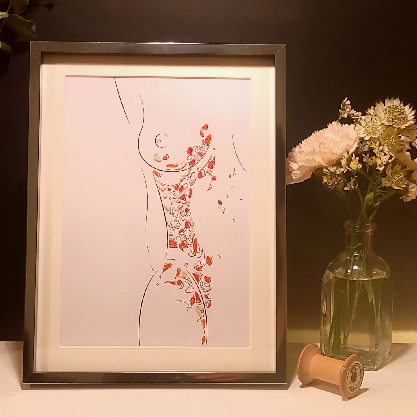 Relief de l'intime | Illustration Broderie A5