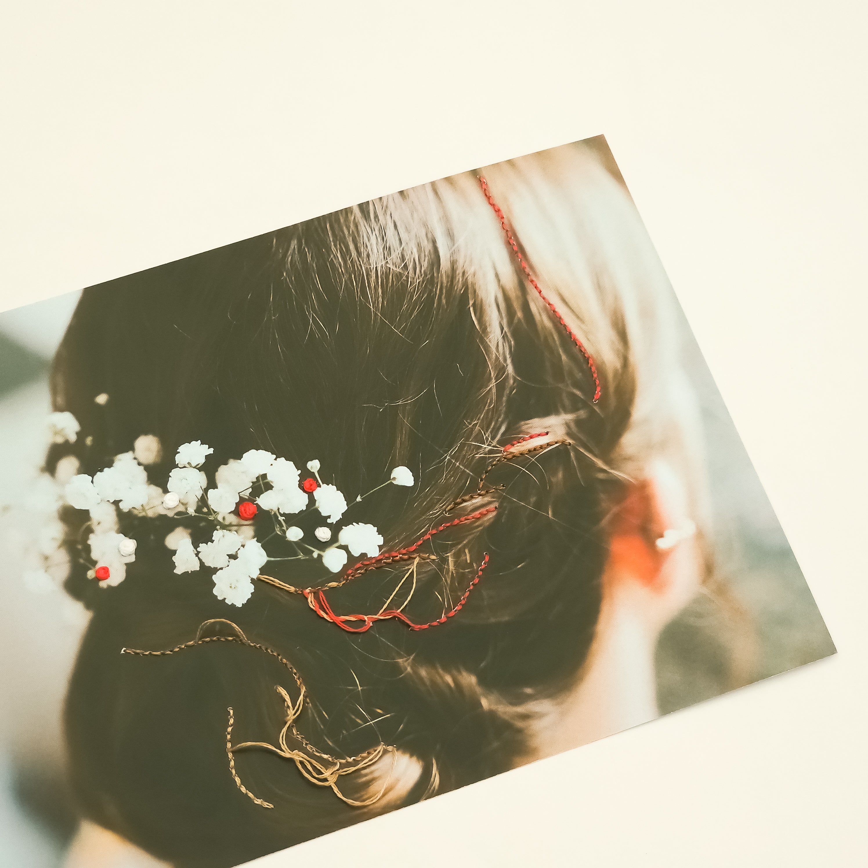 Photo personnalisée brodée artisanalement en 3 fils