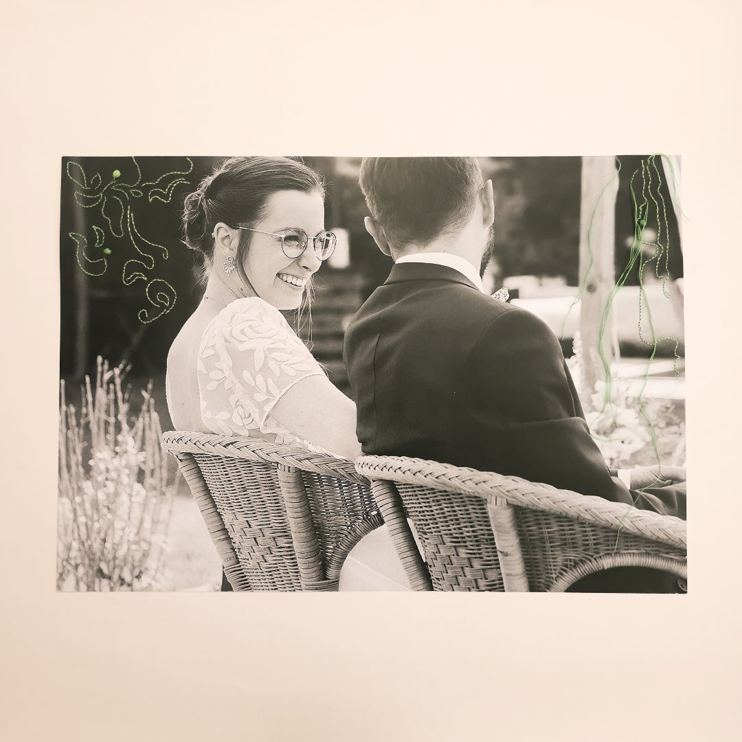 Photo brodée personnalisée – Format A3