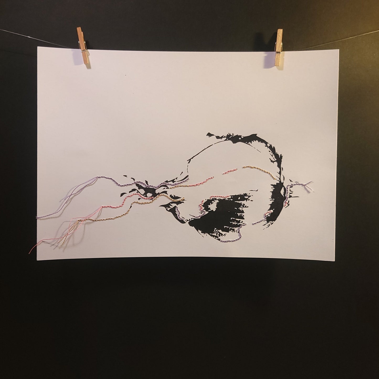 Faisceau tellurique | Illustration Broderie A5