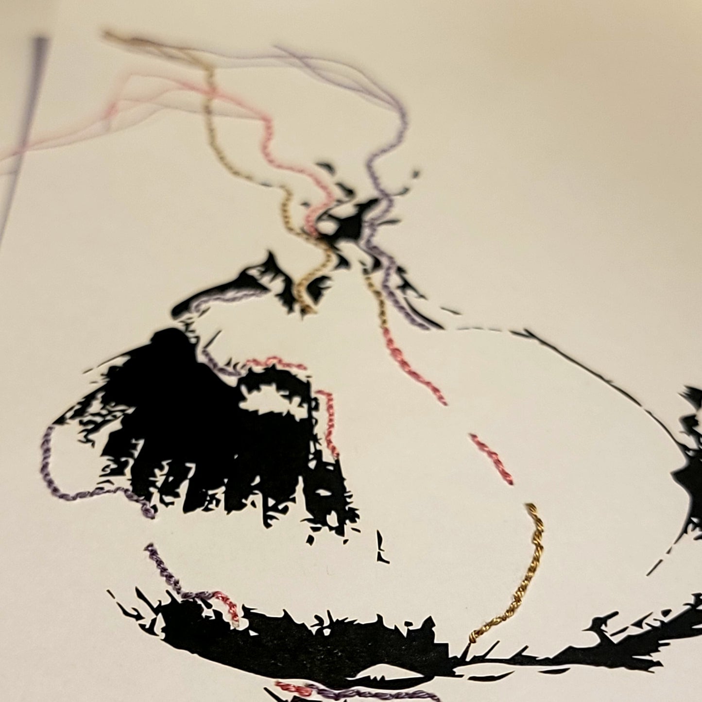 Faisceau tellurique | Illustration Broderie A5