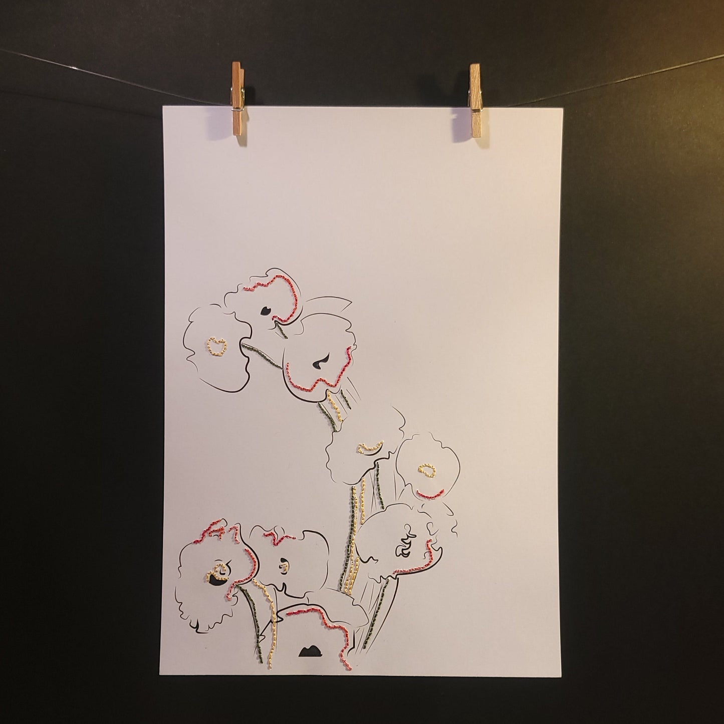 Fragile silence | Illustration Broderie A5