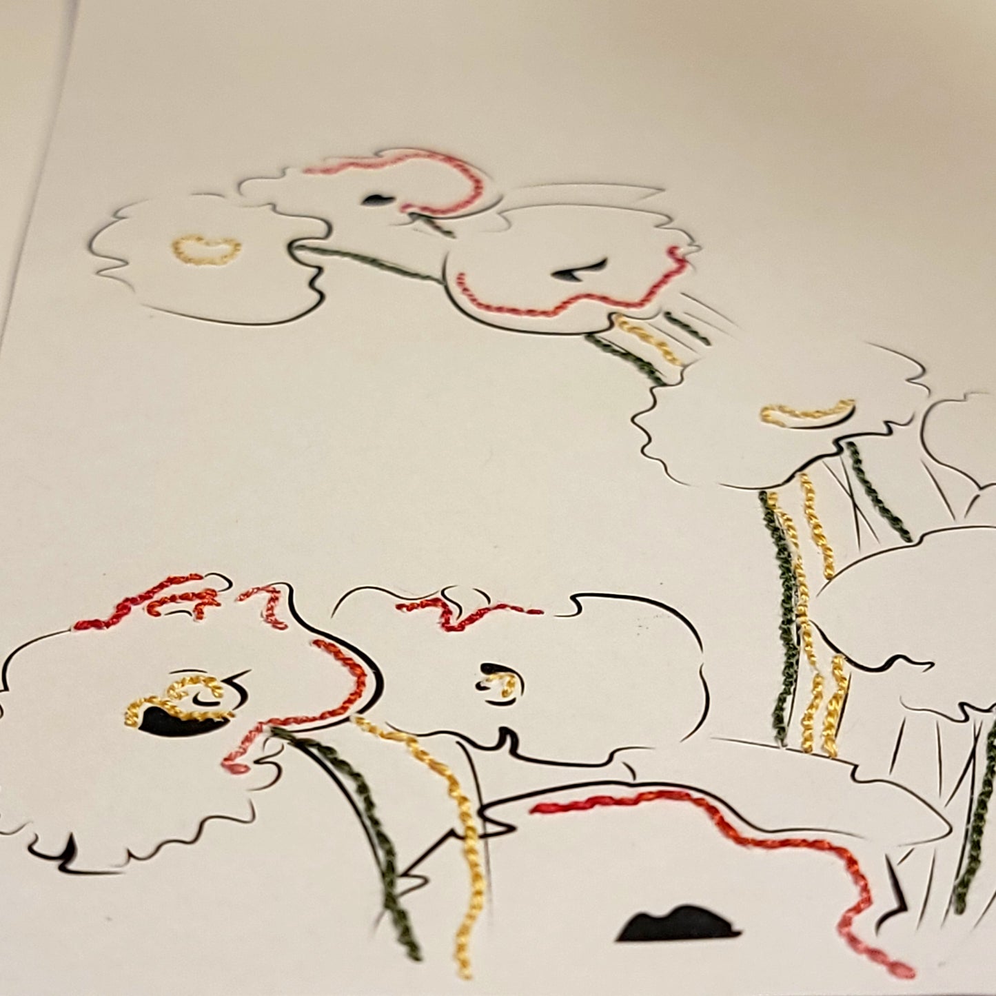 Fragile silence | Illustration Broderie A5