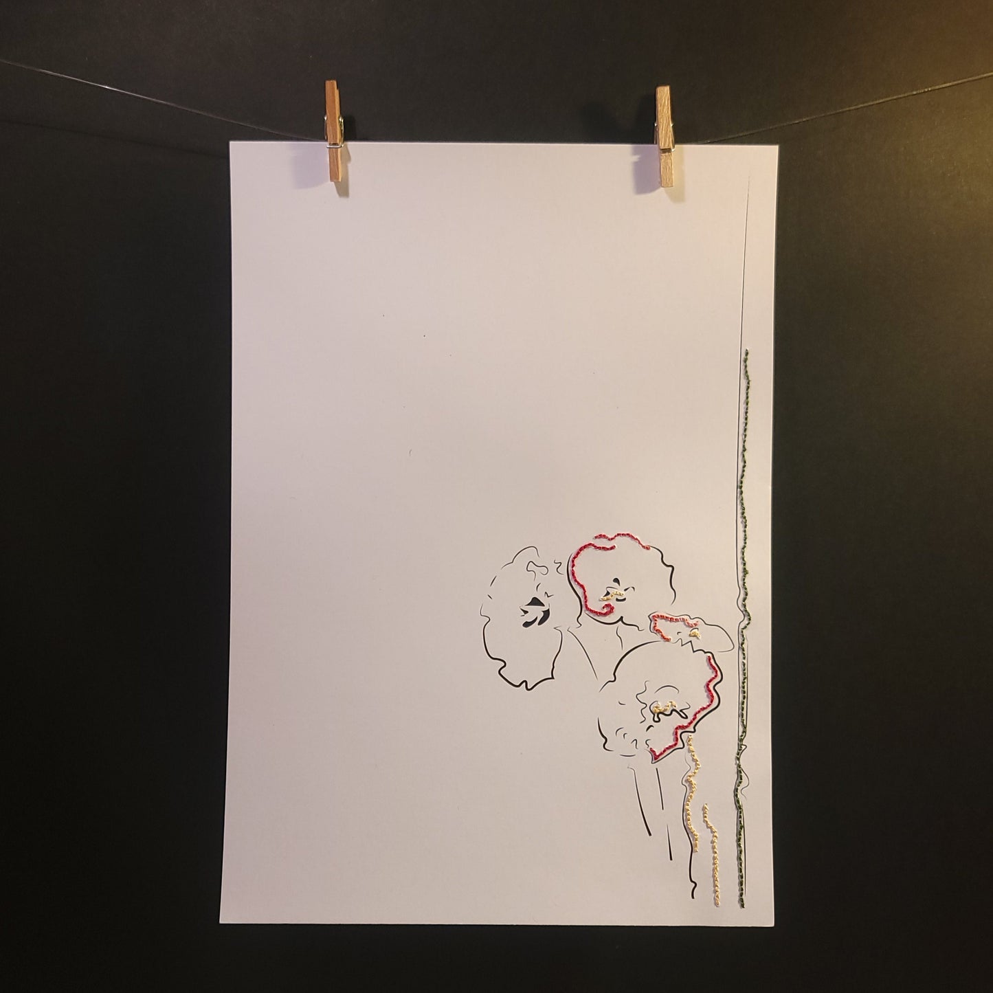 Points de coquelicots | Illustration Broderie A5