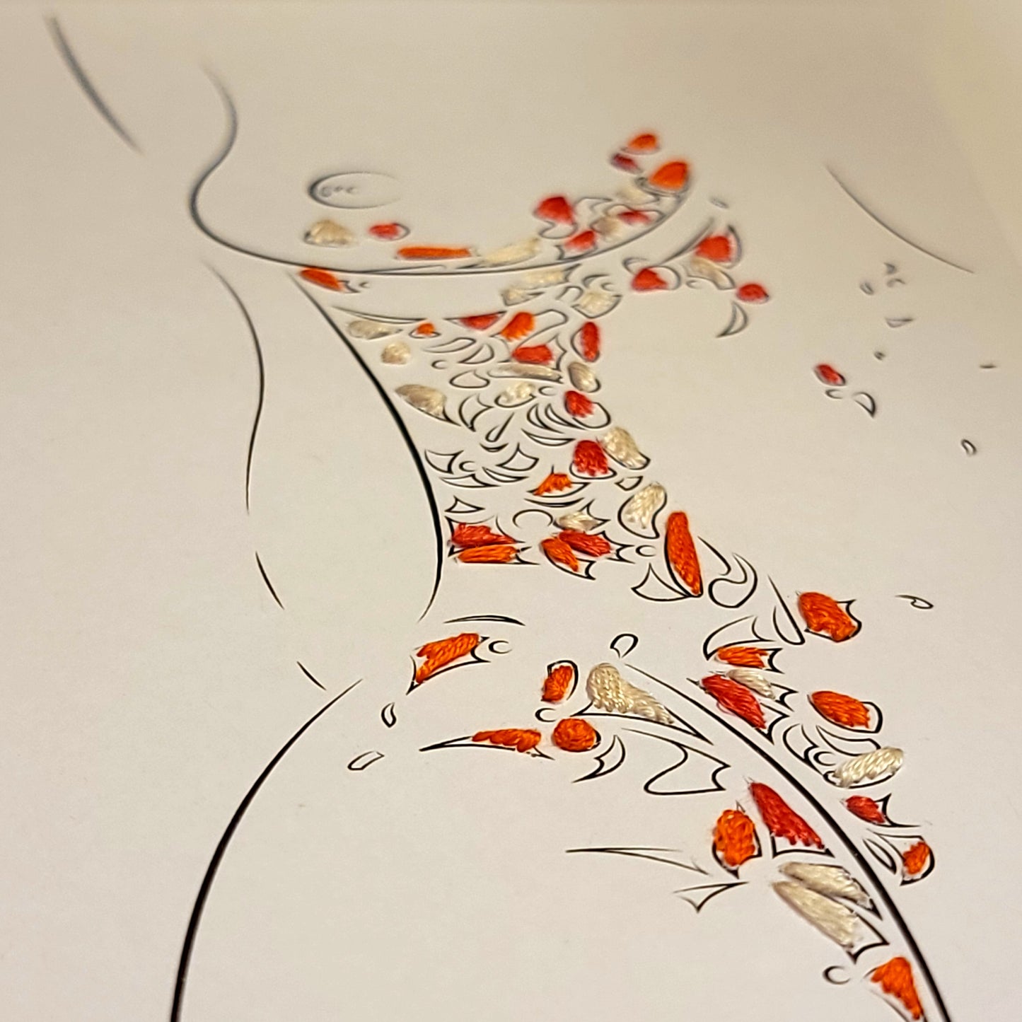 Relief de l'intime | Illustration Broderie A5