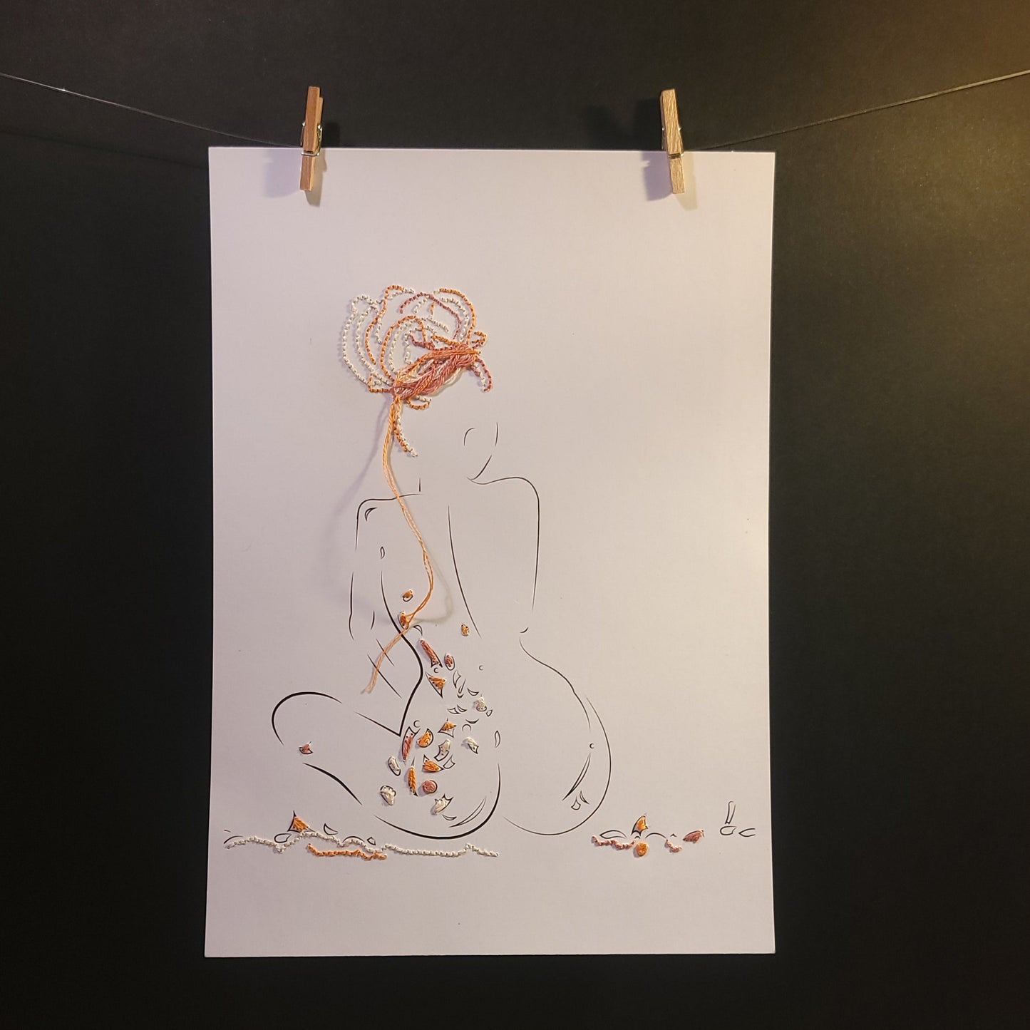 Silence de coton | Illustration Broderie A5