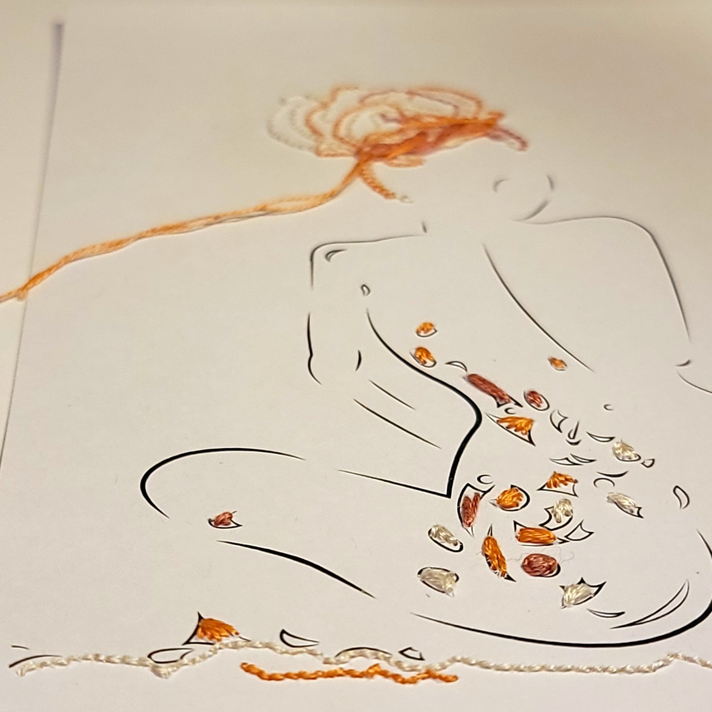 Silence de coton | Illustration Broderie A5