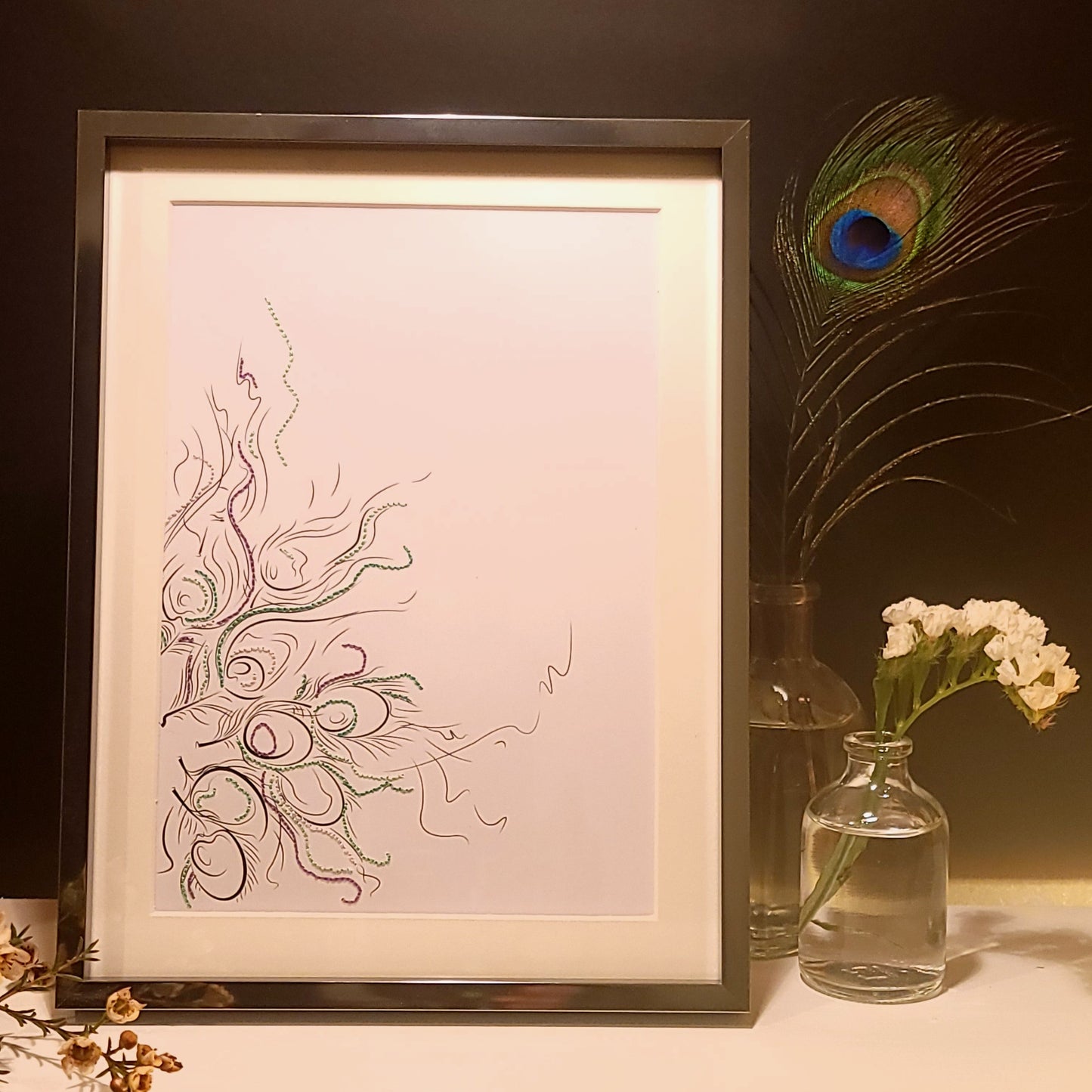 Le Souffle de l'Iris : Trait | Illustration Broderie A5