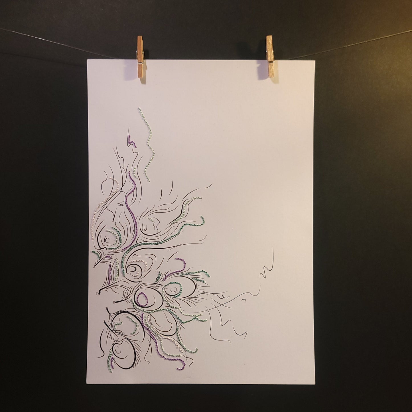 Le Souffle de l'Iris : Trait | Illustration Broderie A5